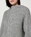Свитер Liu Jo Regular Fit с узором, серый - фото 4