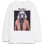 Свитшот с вышитым логотипом MaxMara, белый - фото