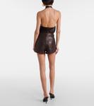 Кожаные шорты Leontine Nour Hammour, Chocolate Leather - фото 3
