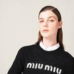 Свитер из шерсти и кашемира Miu Miu, черный - фото 4