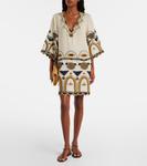 Мини-платье из льна с вышивкой Медальон Eres, Percale - фото 2