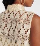 Мини-платье Deco с кружевом Frame, экрю - фото 6