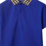 Детские поло Burberry, синий - фото 4