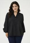 Блузка на пуговицах MAI Kaffe Curve, черный - фото