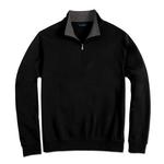 Pima Interlock Zip MockТолстовка мужская, черный Scott Barber - фото 2