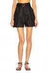 Плиссированные шорты черного цвета Matthew Bruch - фото
