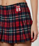 Юбка Tommy Jeans клетчатая с добавлением шерсти, красный - фото 4