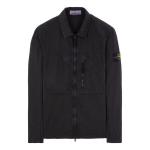 Куртка brushed cotton canvas zip shirt jacket 'charcoal' Stone Island, черный - фото