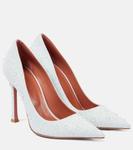 Туфли-лодочки из денима с декором Elsa 105 Amina Muaddi, Light Denim - фото