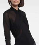 Сетчатый топ resly Isabel Marant, черный - фото 4