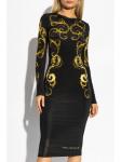Versace Jeans Couture платье миди с принтом «Акварель кутюр», черный - фото 3