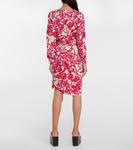 Платье миди из бархата с принтом Dries Van Noten, фуксия - фото 3