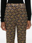 Prada укороченные брюки с узорчатым жаккардом, золотистый - фото 3