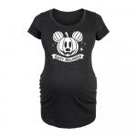 Футболка Disney's Mickey Mouse Maternity Happy Halloween с рисунком тыквы, черный - фото