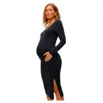 Платье Mamalicious Eva long sleeve midi, черный - фото 5