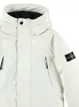 Парка с капюшоном и нашивкой Compass Stone Island Junior, белый - фото 3