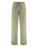 Брюки со шнурком 120% Lino, зеленый - фото