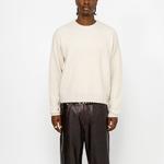 Вязаная вафельная футболка из кашемира Stussy, молочно-белый - фото 8