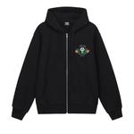 Толстовка на молнии Stussy Skull Crest, цвет Черный - фото