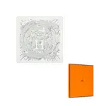 HERMES Шёлковый шарф женский бело-серый, White/Gray - фото