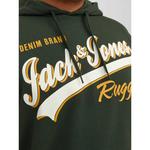 Худи Jack & Jones Logo 2 Col Plus, зеленый - фото 4