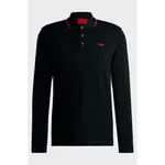 Поло с длинным рукавом HUGO Derriko 10257070, черный - фото 3
