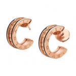 BVLGARI 2010-е 18kt rose gold b zero1 b серьги-кольца - фото 5