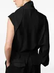 Асимметричная блуза с одним рукавом Herskind, черный - фото 2