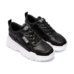 Кроссовки с добавлением кожи Versace, черный - фото 2