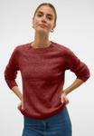Джемпер Vero Moda VMDOFFY O NECK BLOUSE, Syrah/Dark Red - фото 5