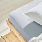 Простыня на резинке IKEA DVALA, 120x200 см, светло-голубой - фото