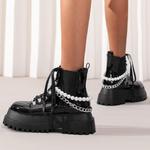 Женские ботильоны Roimaash на платформе, 161 Patent-Black - фото 5