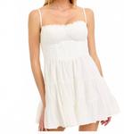 Мини-платье Samantha Strap в белом цвете LENA - фото