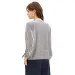Футболка Tom Tailor Structured Stripe 3/4 sleeve, серый - фото 2