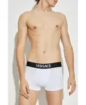 Хлопковые боксерские шорты с логотипом Versace, белый - фото 2