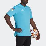 Футбольная майка мужская синяя Adidas, синий - фото 6