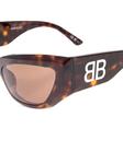 Солнцезащитные очки «кошачий глаз» Balenciaga Eyewear, коричневый - фото 3