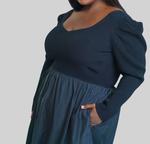 Элеонора Миди платье плюс в черном Tanya Taylor - фото 4