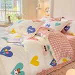 Yalu Комплект постельного белья, 4 предмета, простыня, пододеяльник 200x230 см - фото 8