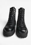 Ботинки Bershka Lace-up ankle boots, Black - фото 7