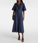 Платье-рубашка из денима Vince, Deep Indigo - фото 2