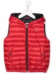 Дутый жилет с капюшоном Herno Kids, красный - фото