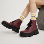 Ботинки унисекс красные Cat - фото 6