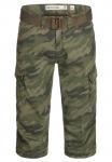 Шорты MIT GÜRTEL NICOLAS INDICODE JEANS, цвет mottled dark green - фото 4