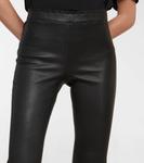 Укороченные кожаные брюки STOULS, черный - фото 4