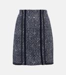 Мини-юбка-карандаш из твида Etro, Blu - фото