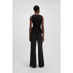 Брюки свободного кроя из эластичной ткани BOSS, черный - фото 4