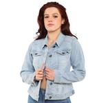 Женская джинсовая куртка стрейч Enzo, синий - фото 4