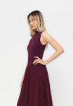 Платье GAP HIGH NECK MIXED MEDIA MAXI, Tuscan Red/Red - фото 4