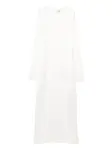 Платье миди с длинными рукавами Toteme, белый - фото